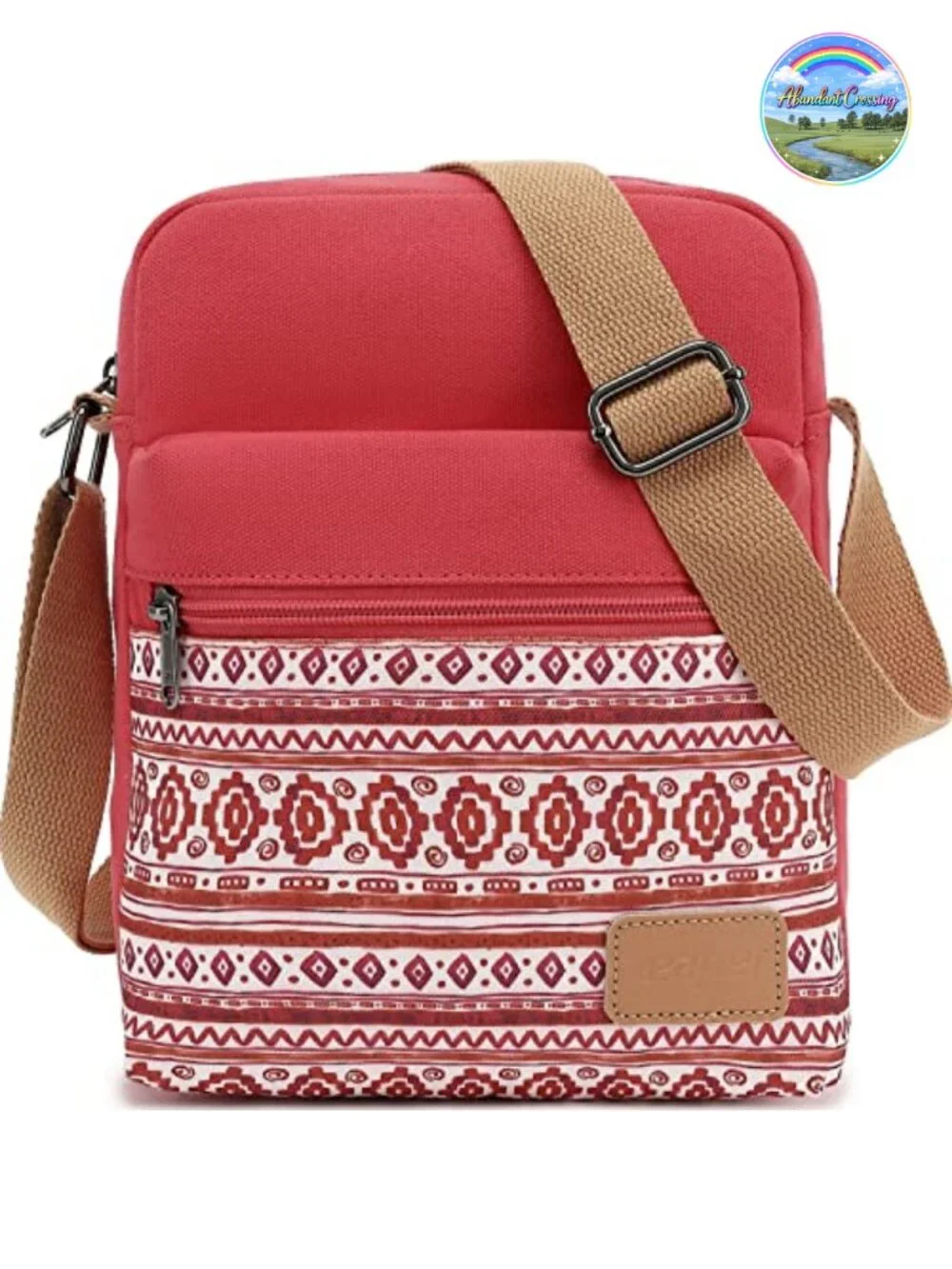 Girls Canvas Crossbody Messenger Bag Set 2-Piece with Pen Case